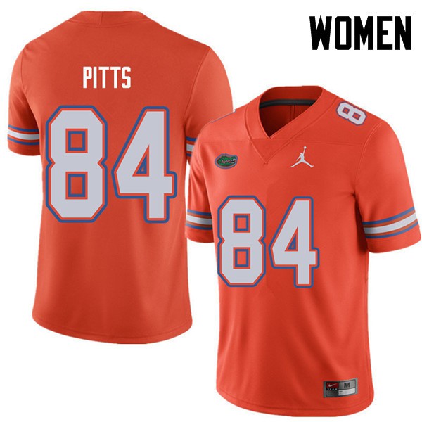 Jordan Brand Women #84 Kyle Pitts Florida Gators College Football Jerseys Orange